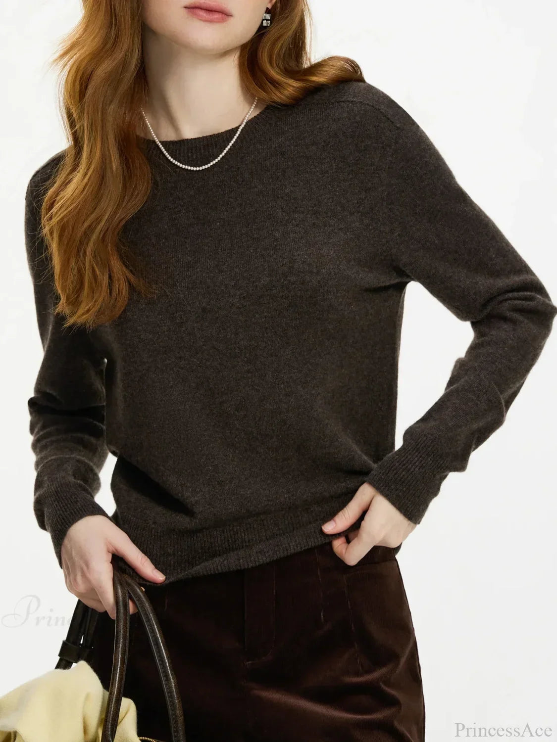 100% Wool Seamless Crew Neck Sweater