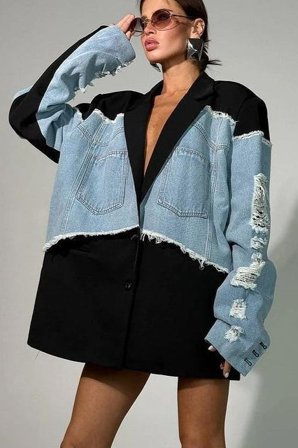 Loose Fit Summer Denim Coat