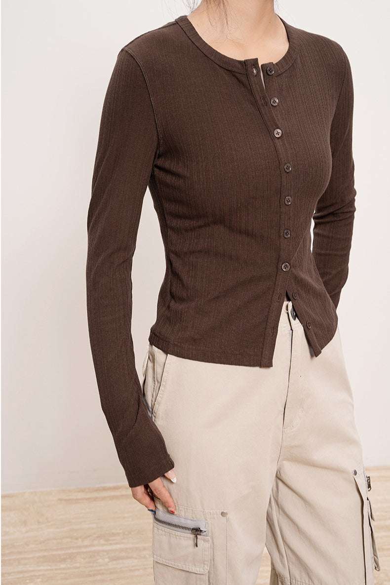 Lightweight Ribbed Cardigan