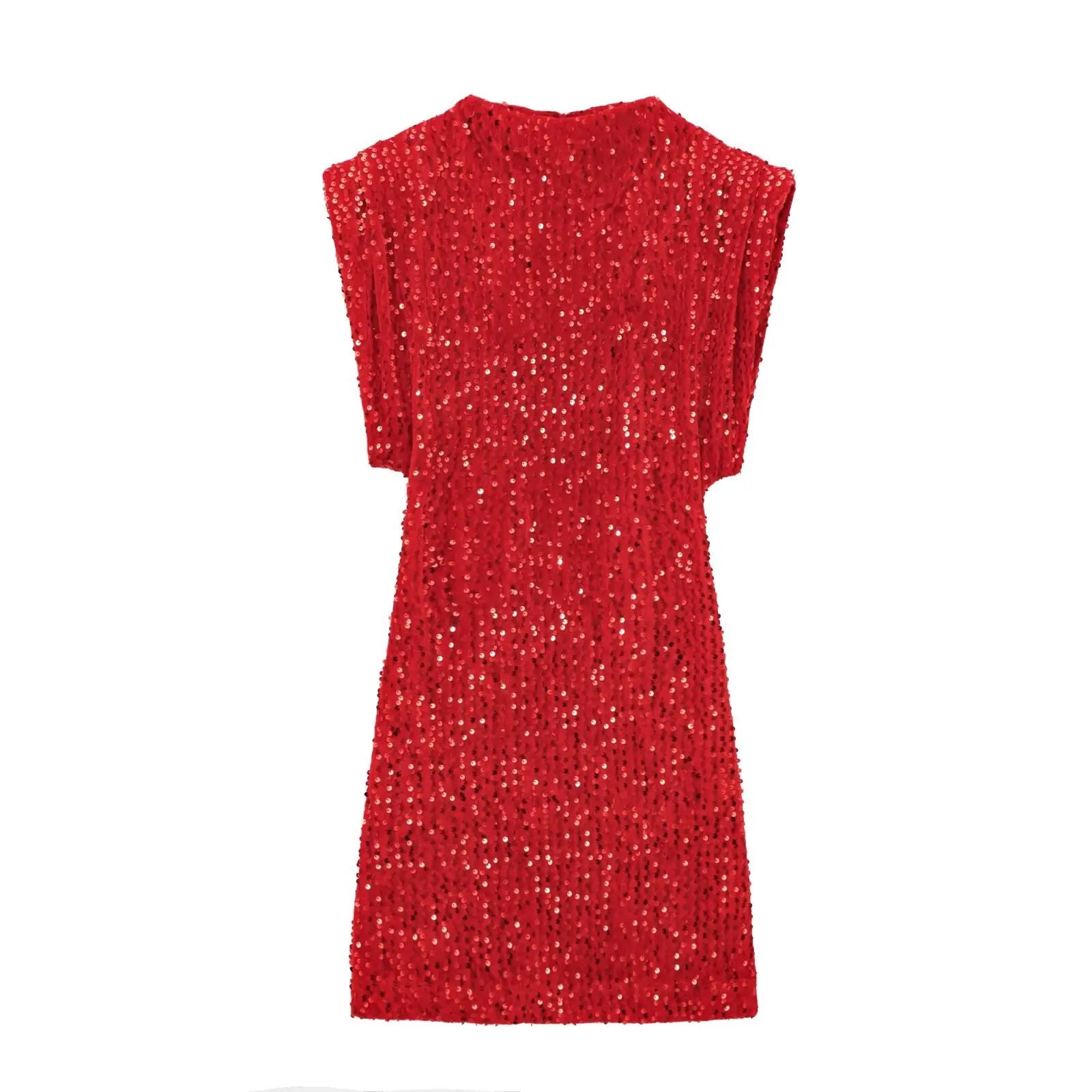 Elegant Patchwork Sleeveless Mini Dress