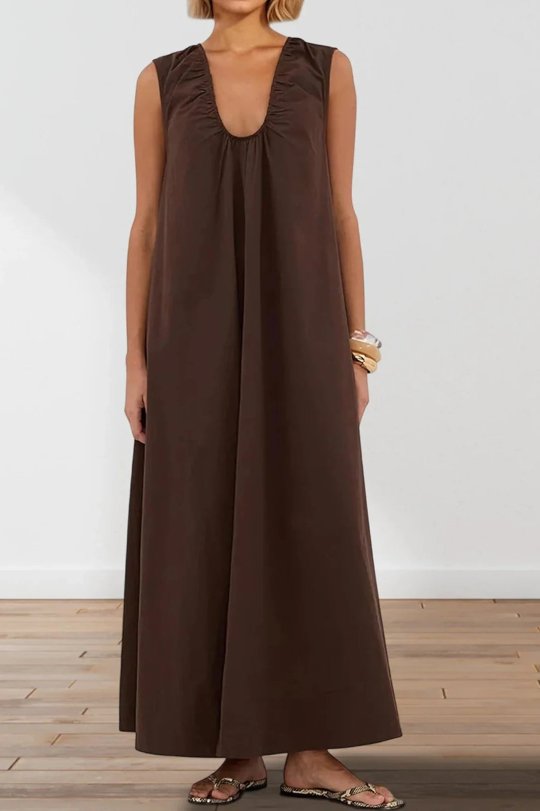 Elegant Sleeveless Loose Maxi Dress