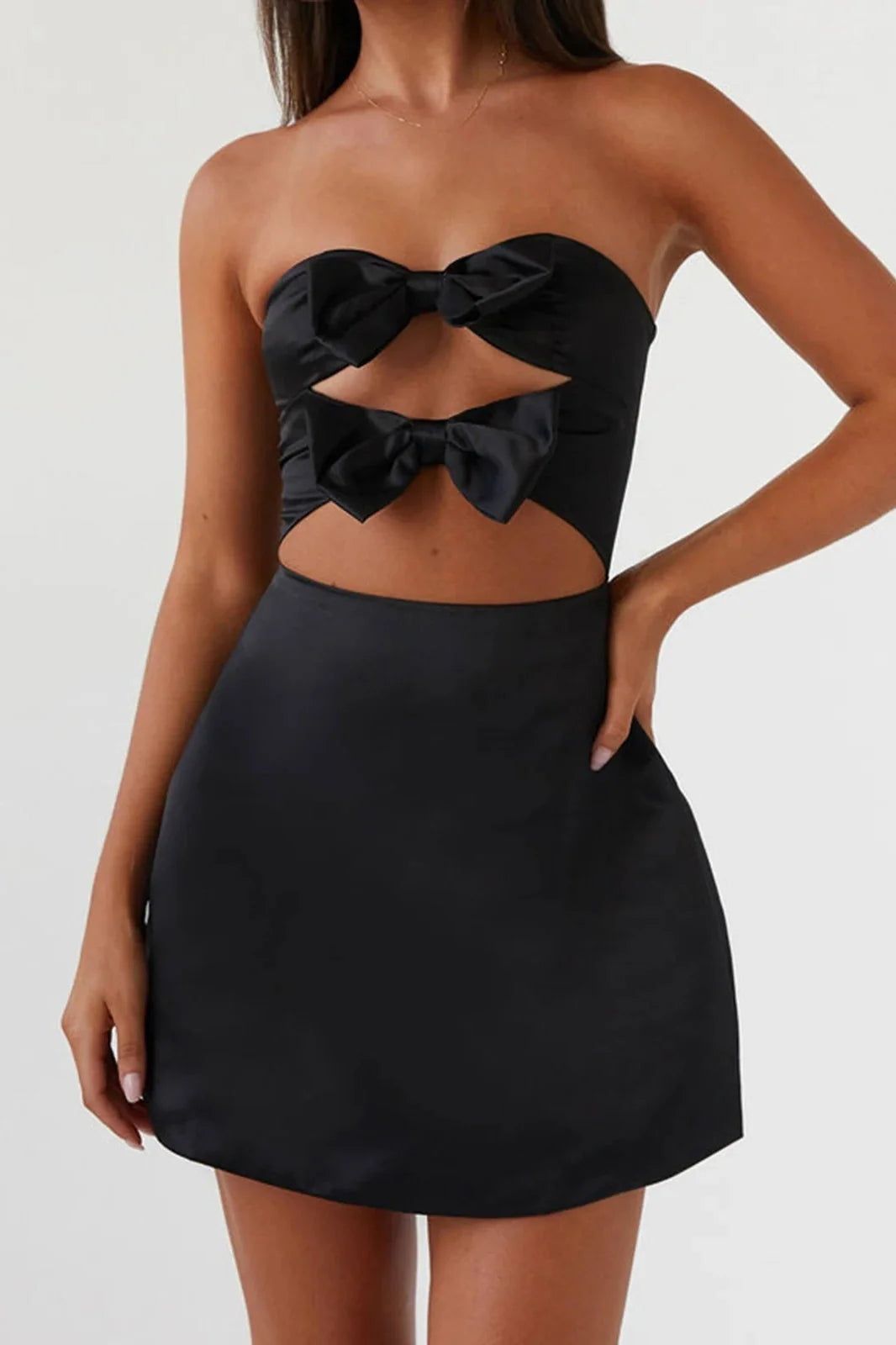 Strapless Backless Mini Dress