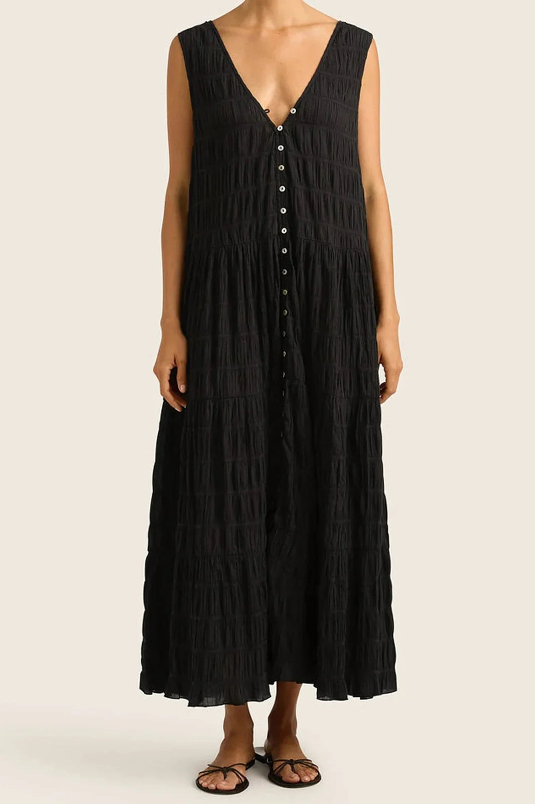 Elegant Sleeveless Loose Maxi Dress
