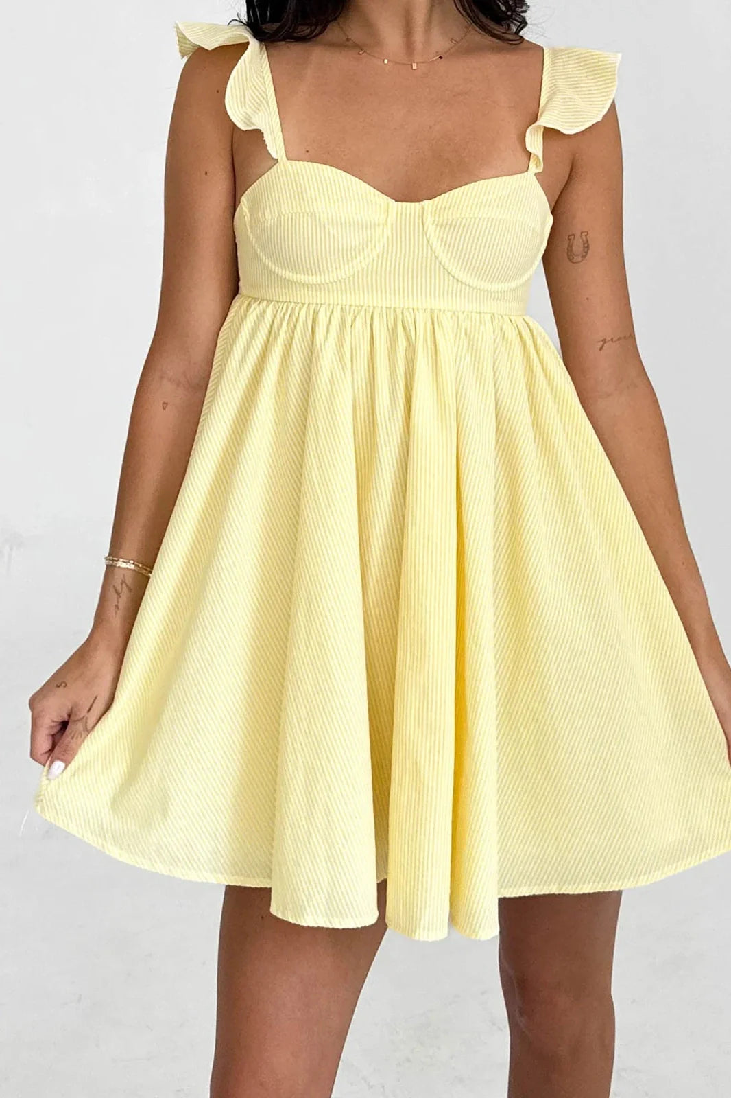 Sleeveless Backless A-Line Mini Dress