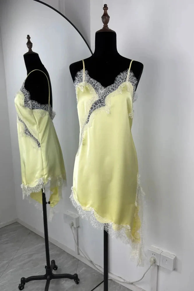 Lace Backless Patchwork V-Neck Slim Bodycon Mini Dress