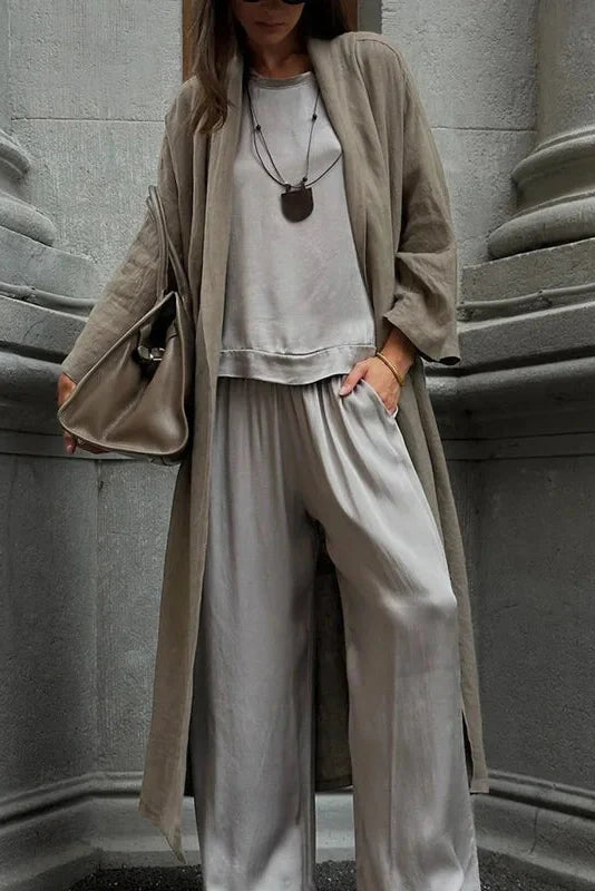 Lace-Up High Waist V-Neck Midi Dress