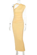 Elegant Backless Bodycon Slit Maxi Dress