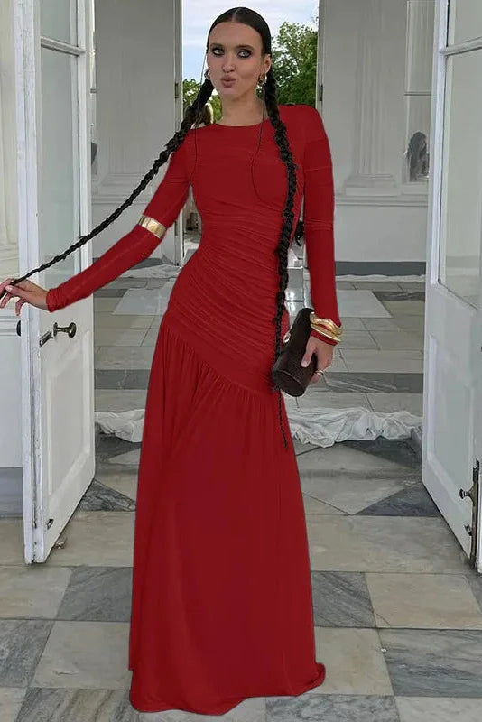 Elegant Long Sleeve Bodycon Maxi Dress