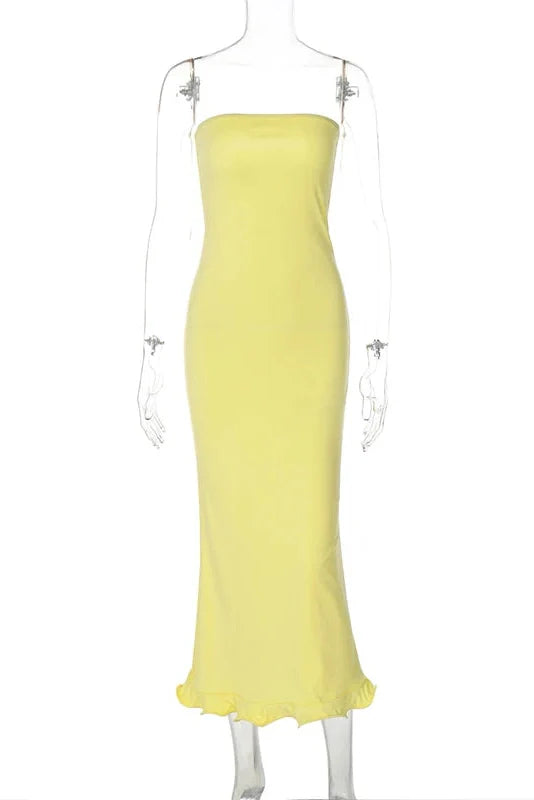 Elegant Slim Fit Patchwork Long Sleeve Backless Midi Dress