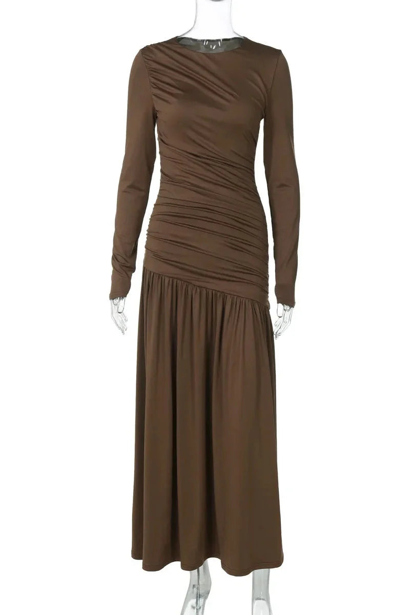 Elegant Long Sleeve Bodycon Maxi Dress