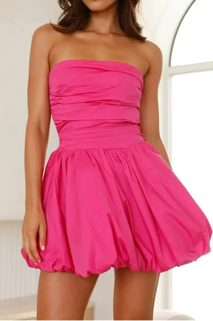 Elegant Backless A-Line Mini Dress