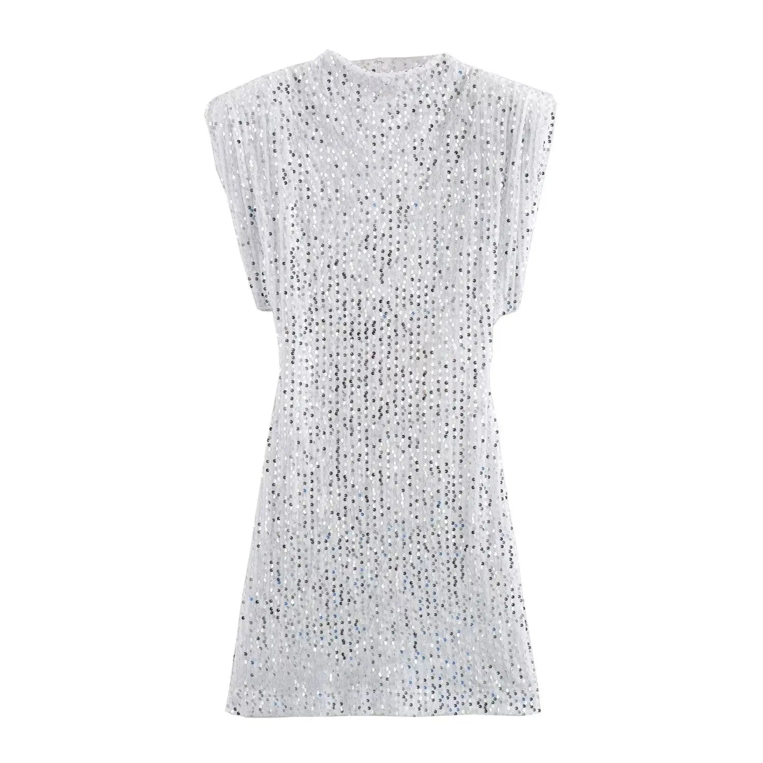 Elegant Patchwork Sleeveless Mini Dress