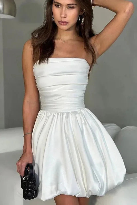 Off-Shoulder Strapless Bodycon Mini Dress