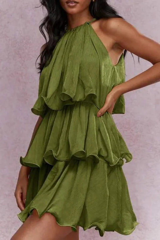 Hollow Out Loose A-Line Sleeveless Mini Dress