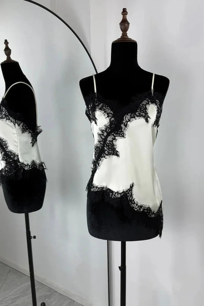 Lace Backless Patchwork V-Neck Slim Bodycon Mini Dress