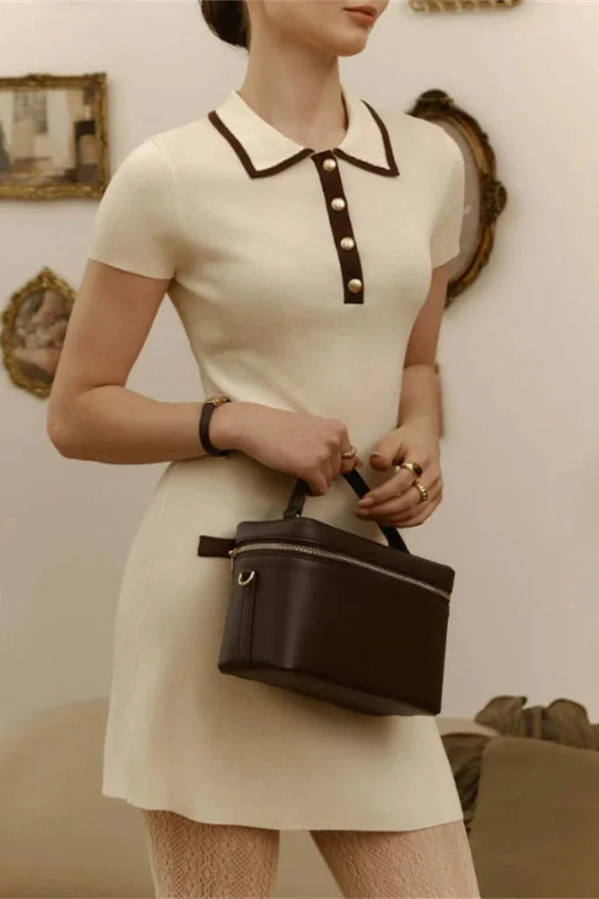 Elegant Short Sleeve Bodycon Mini Dress