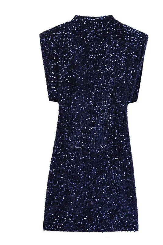 Elegant Hollow Out Sleeveless Slim High Waist Mini Dress