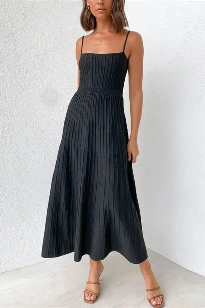 Patchwork High Waist Backless Maxi Dress