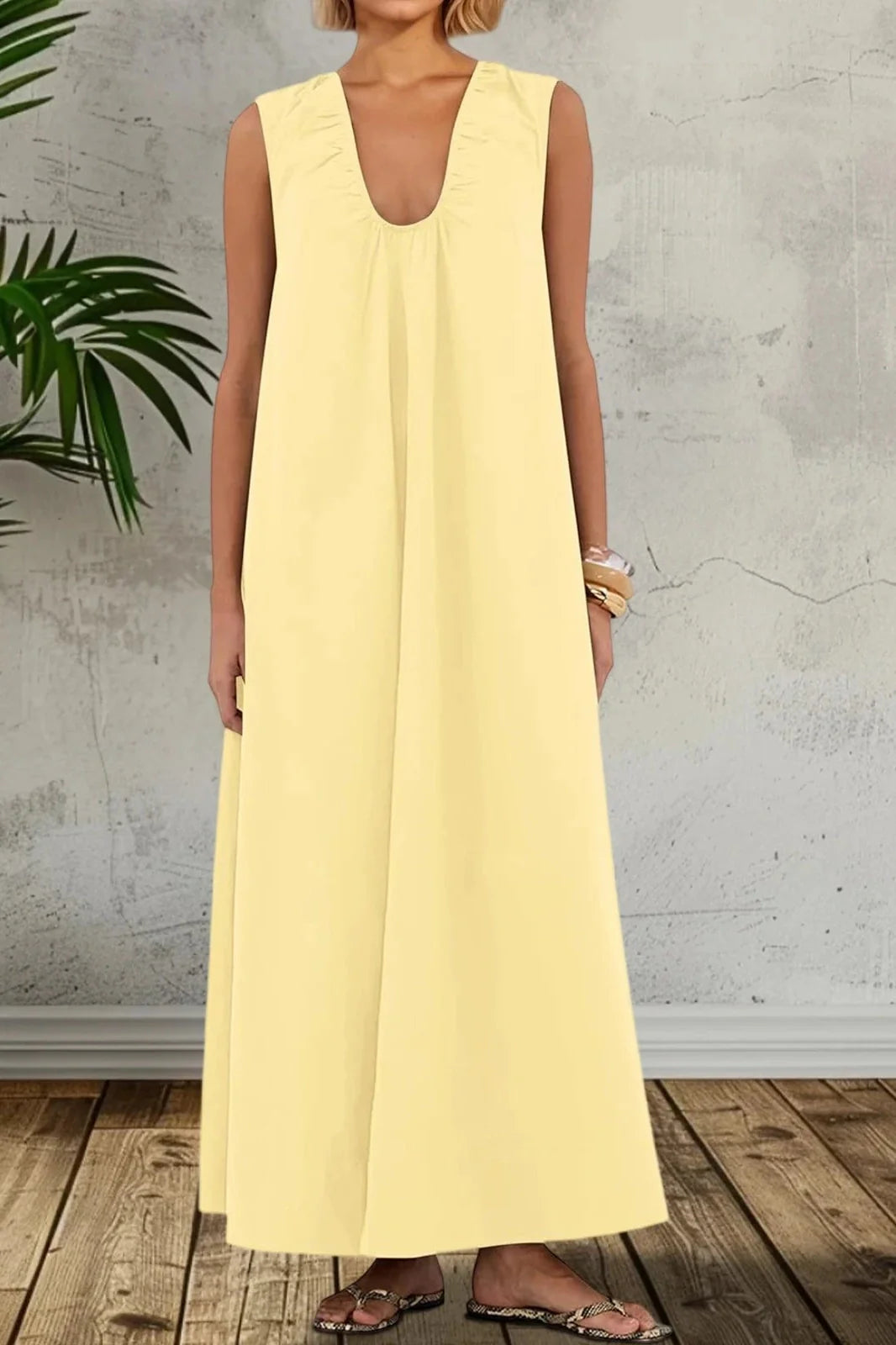 Elegant Sleeveless Loose Maxi Dress