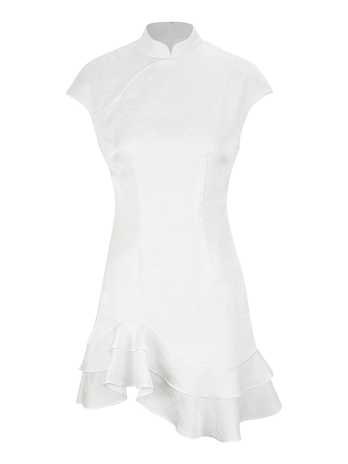 Elegant Short Sleeve High Waist Mini Dress