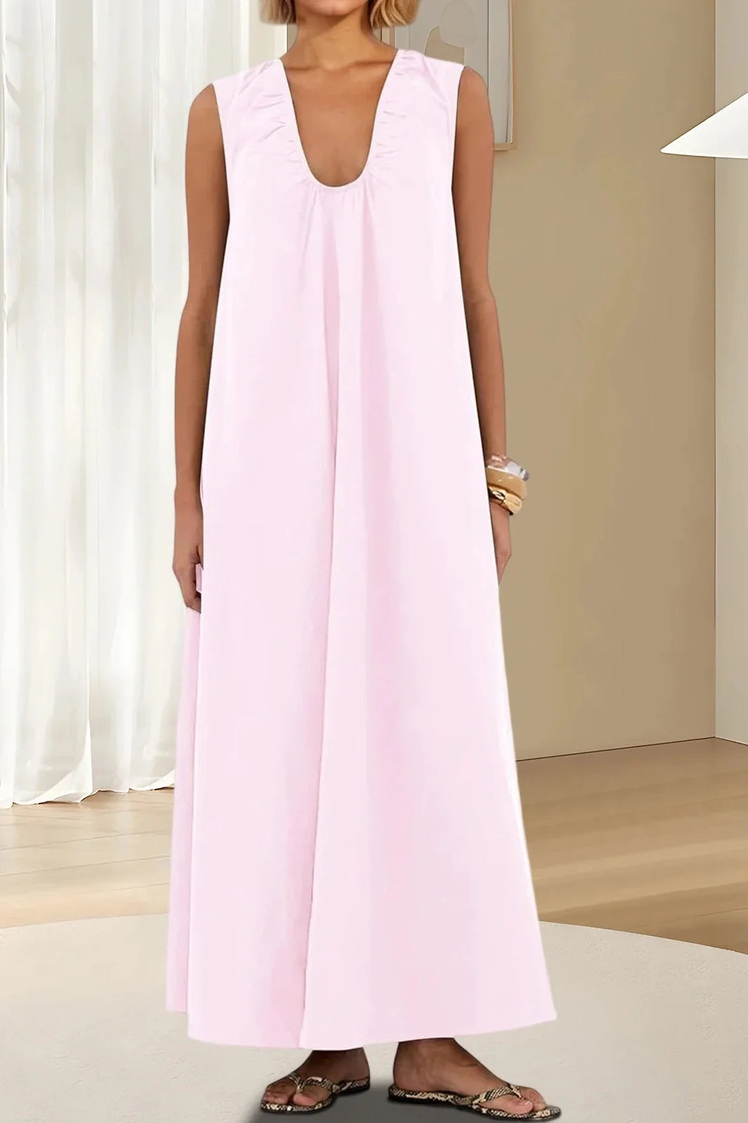 Elegant Sleeveless Loose Maxi Dress