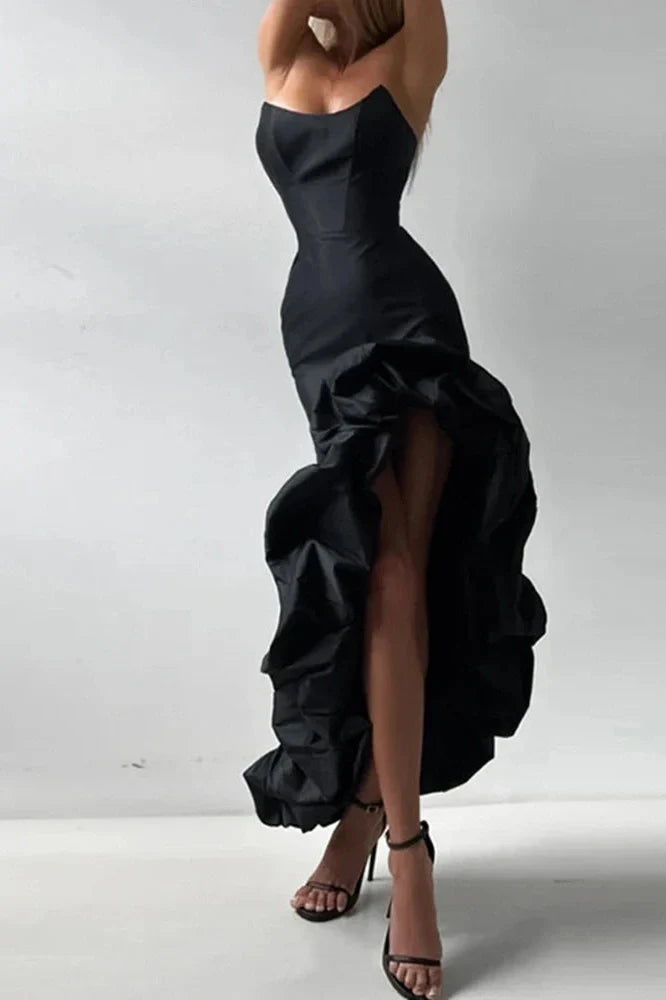 Elegant Off Shoulder Slim High Waist Maxi Dress
