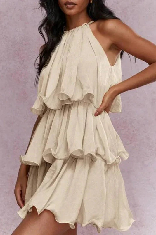 Hollow Out Loose A-Line Sleeveless Mini Dress