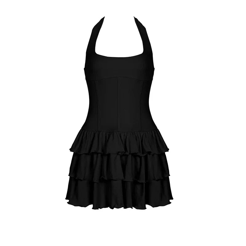 Sleeveless High Waist Slim Mini Dress