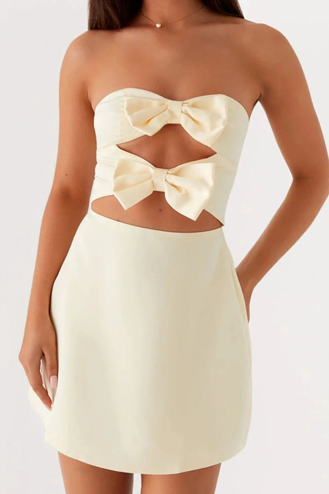 Strapless Backless Mini Dress