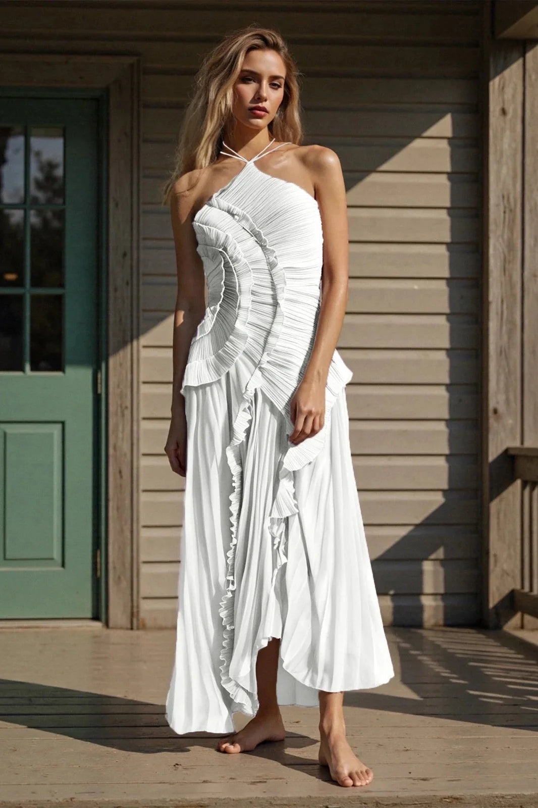 Elegant Sleeveless A-Line Maxi Dress