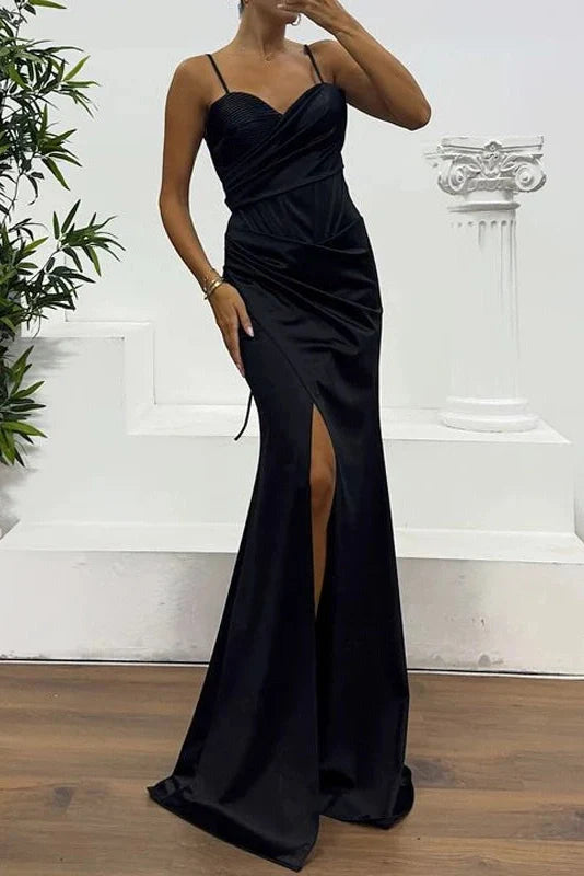 Hollow Out High Waist Split Sleeveless Maxi Dress