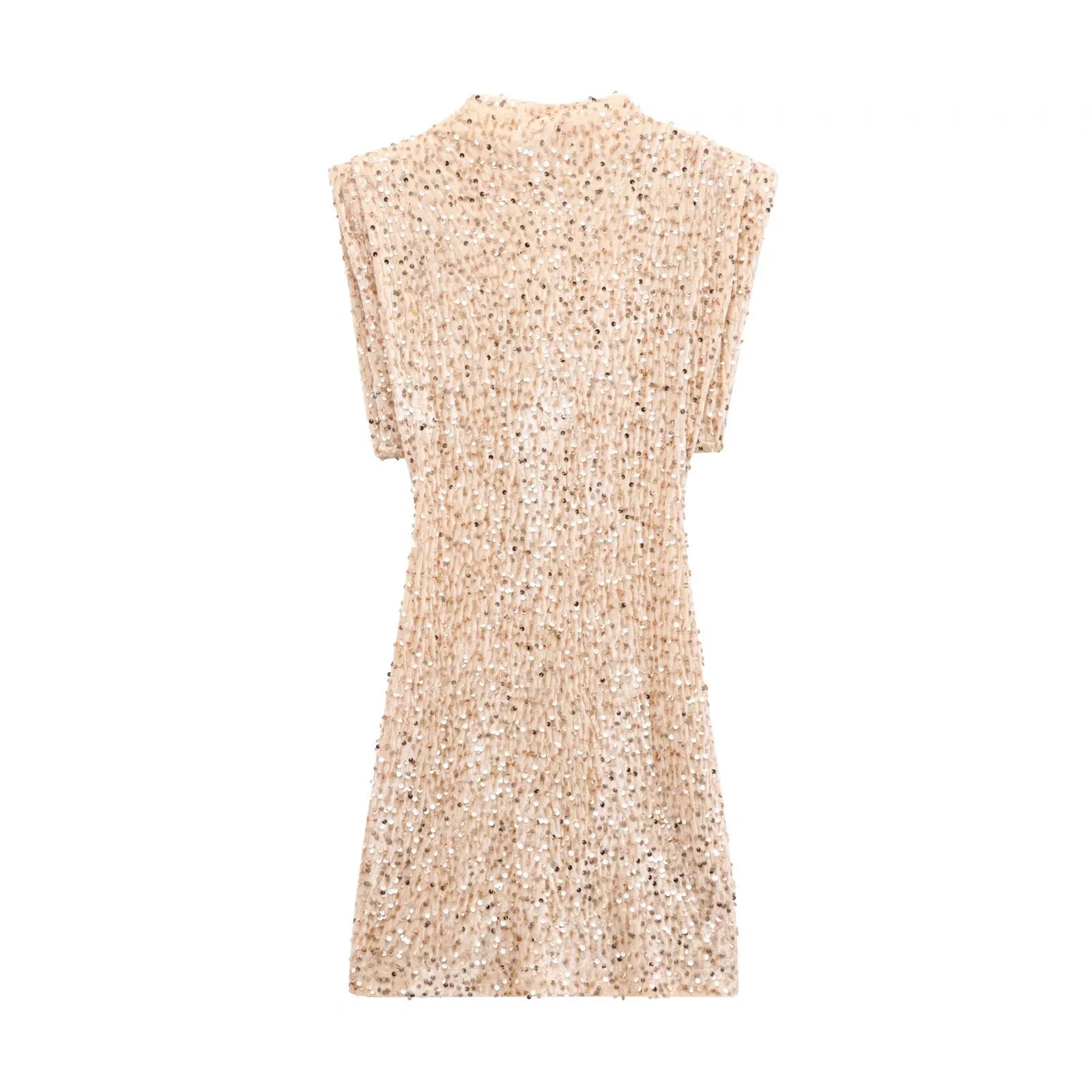 Elegant Patchwork Sleeveless Mini Dress