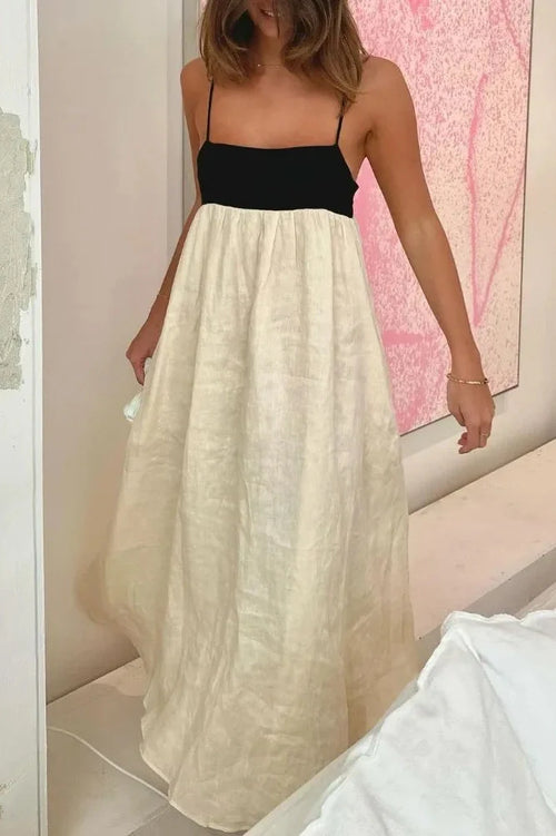 Elegant Backless Sleeveless Loose Maxi Dress
