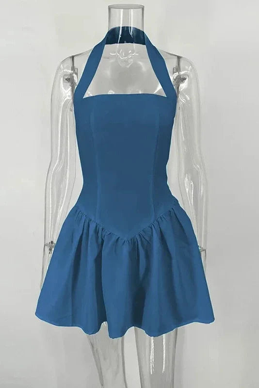 Elegant Sleeveless Bodycon A-Line Patchwork Mini Dress