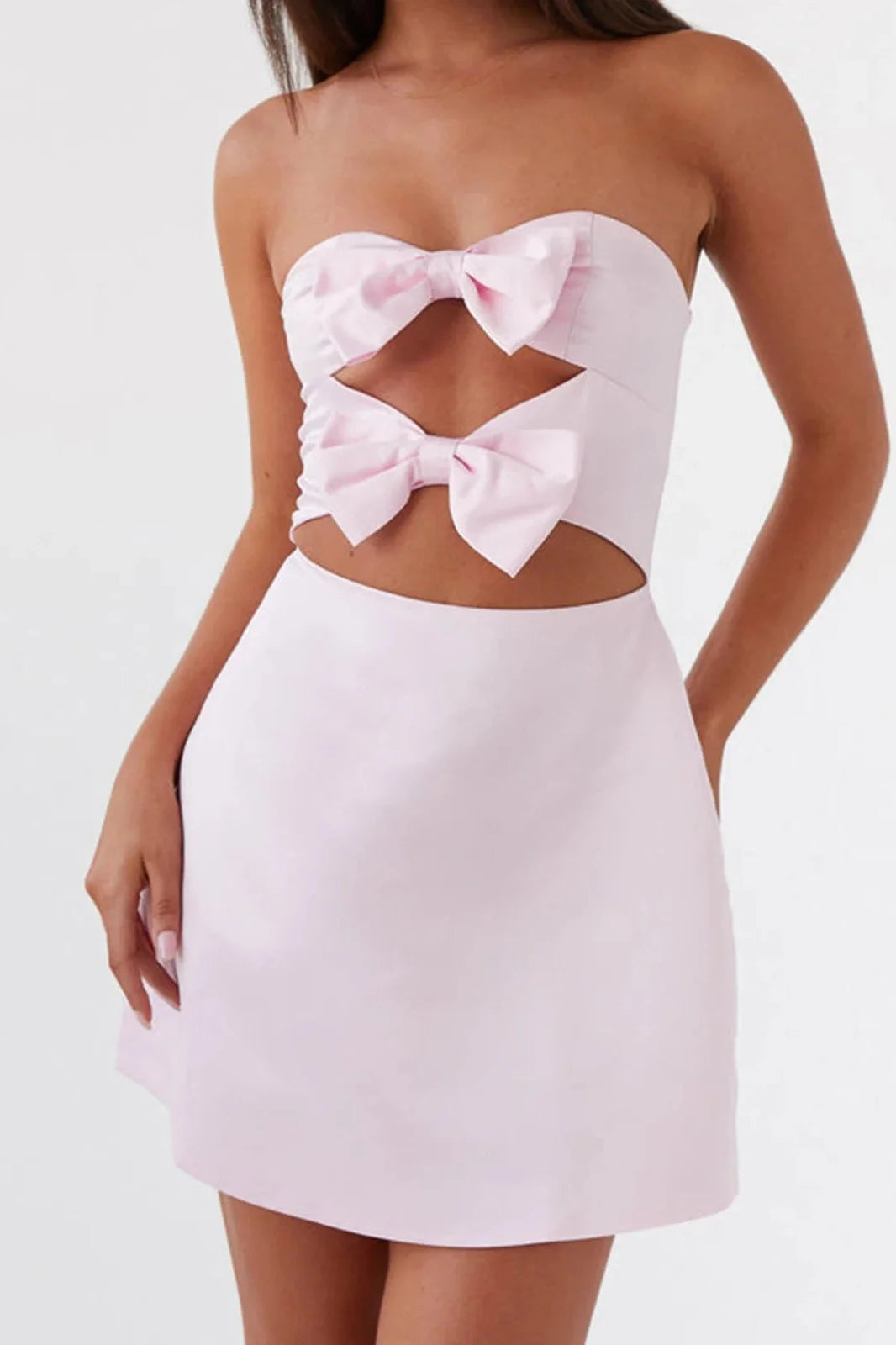 Strapless Backless Mini Dress
