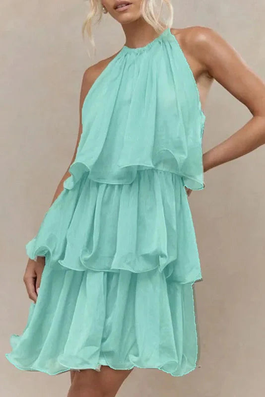 Hollow Out Loose A-Line Sleeveless Mini Dress