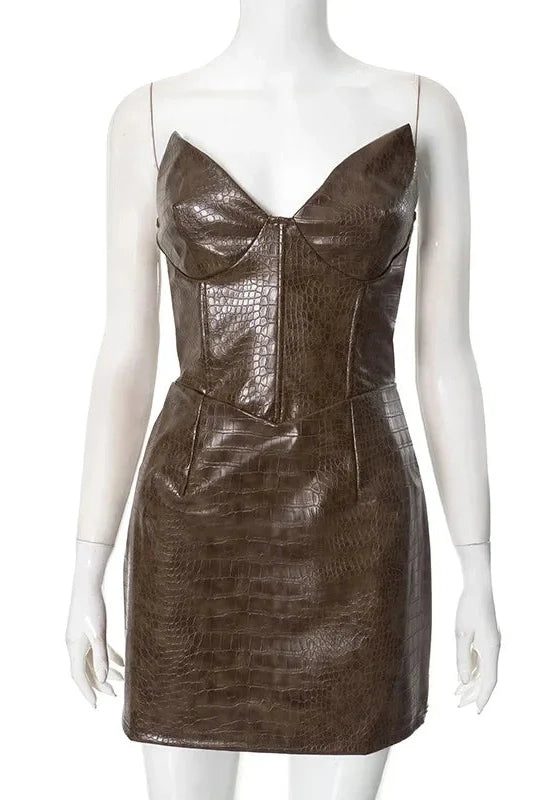 Elegant Strapless High Waist Bodycon Mini Dress