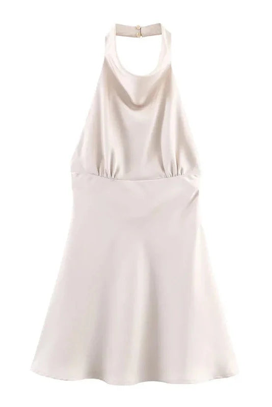 Elegant Sleeveless Backless Mini Dress