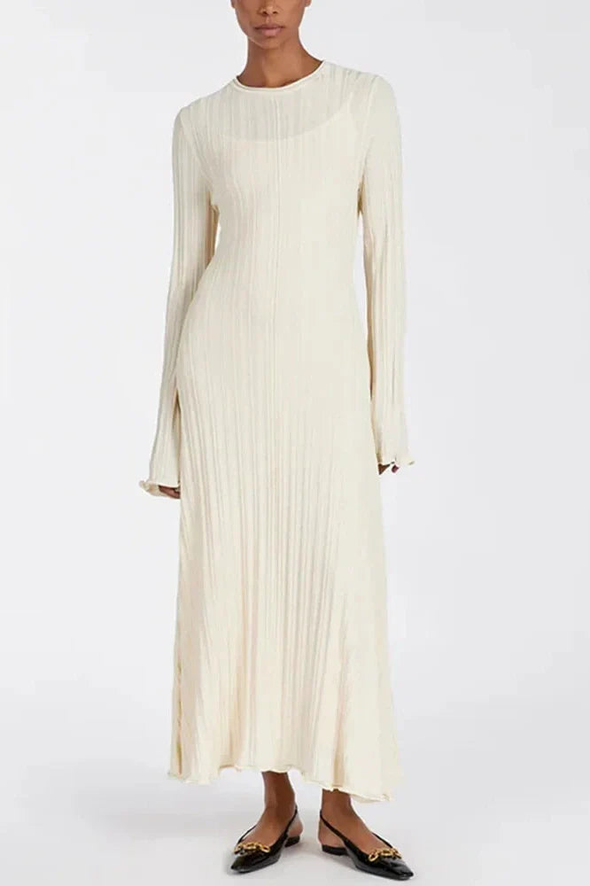 Elegant Knitted High Waist Bodycon Maxi Dress