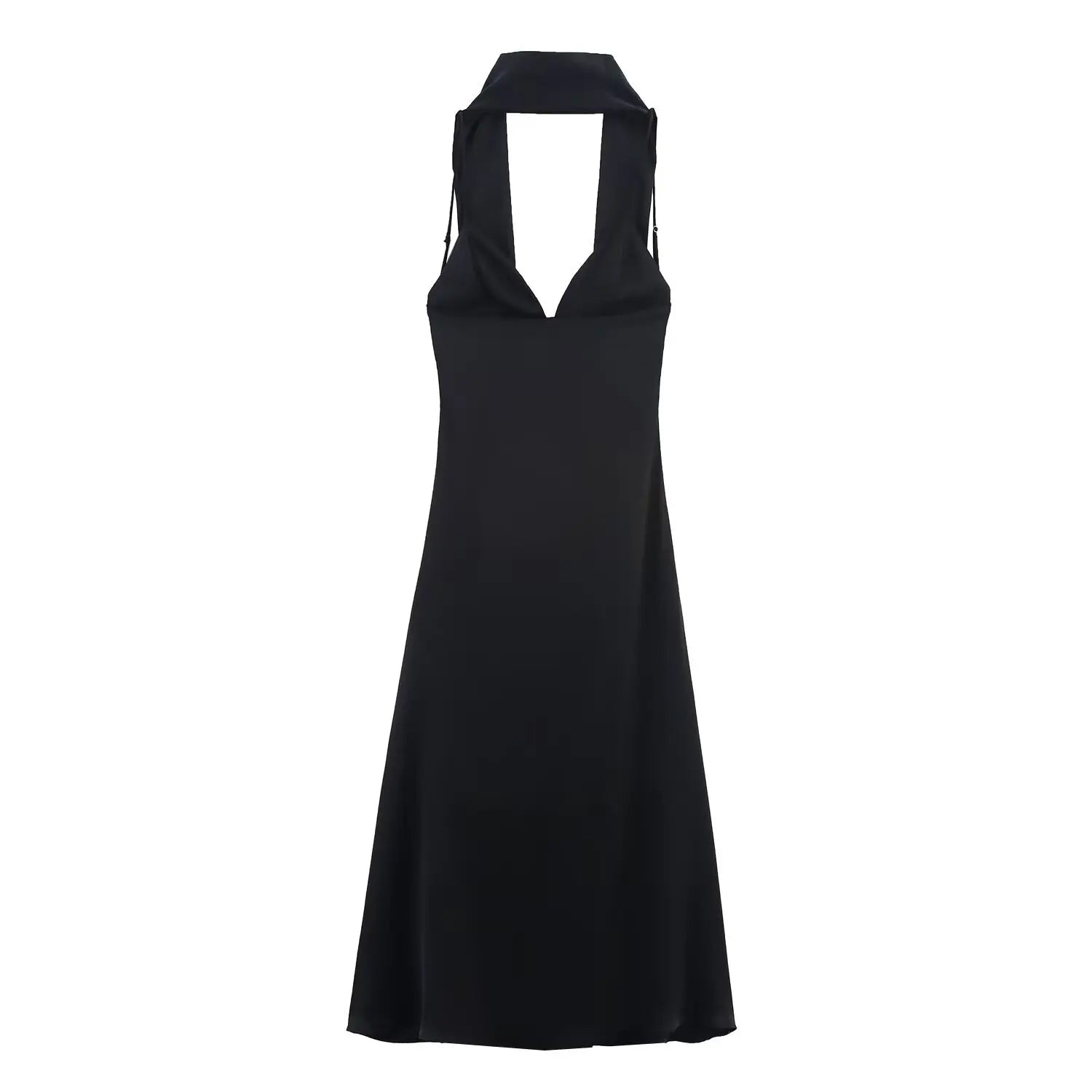 V-Neck Sleeveless Backless Slim Maxi Dress