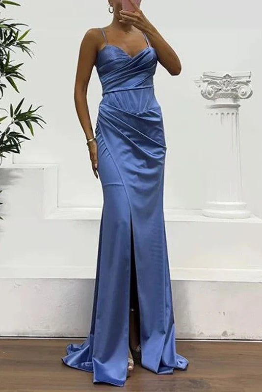 Hollow Out High Waist Split Sleeveless Maxi Dress