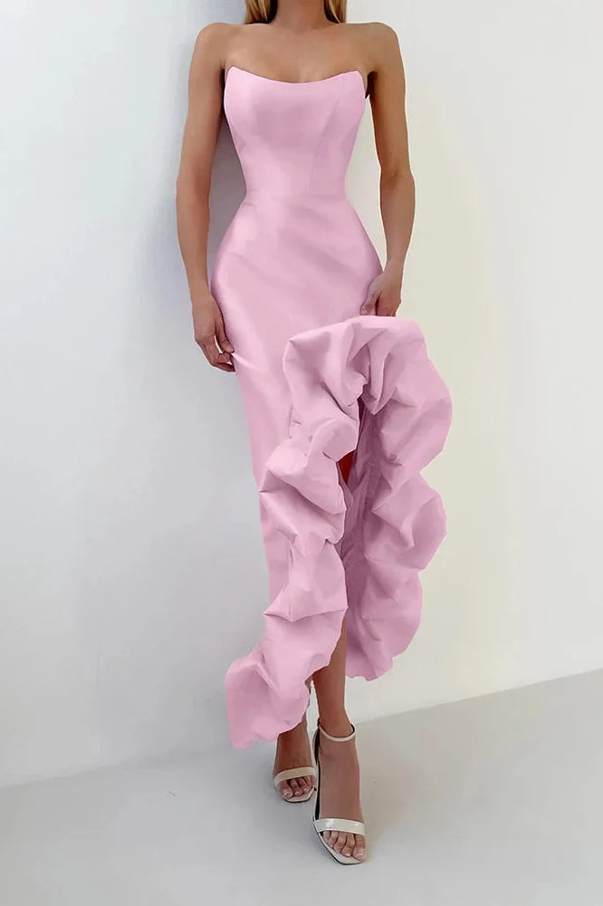 Elegant Off Shoulder Slim High Waist Maxi Dress