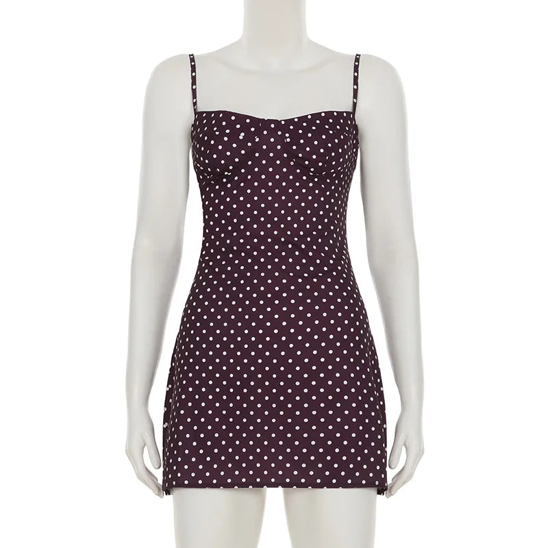 Spaghetti Strap High Waist A-Line Mini Dress