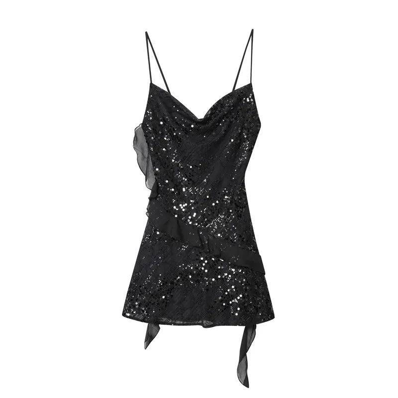 Spaghetti Strap Sleeveless Slim Mini Dress