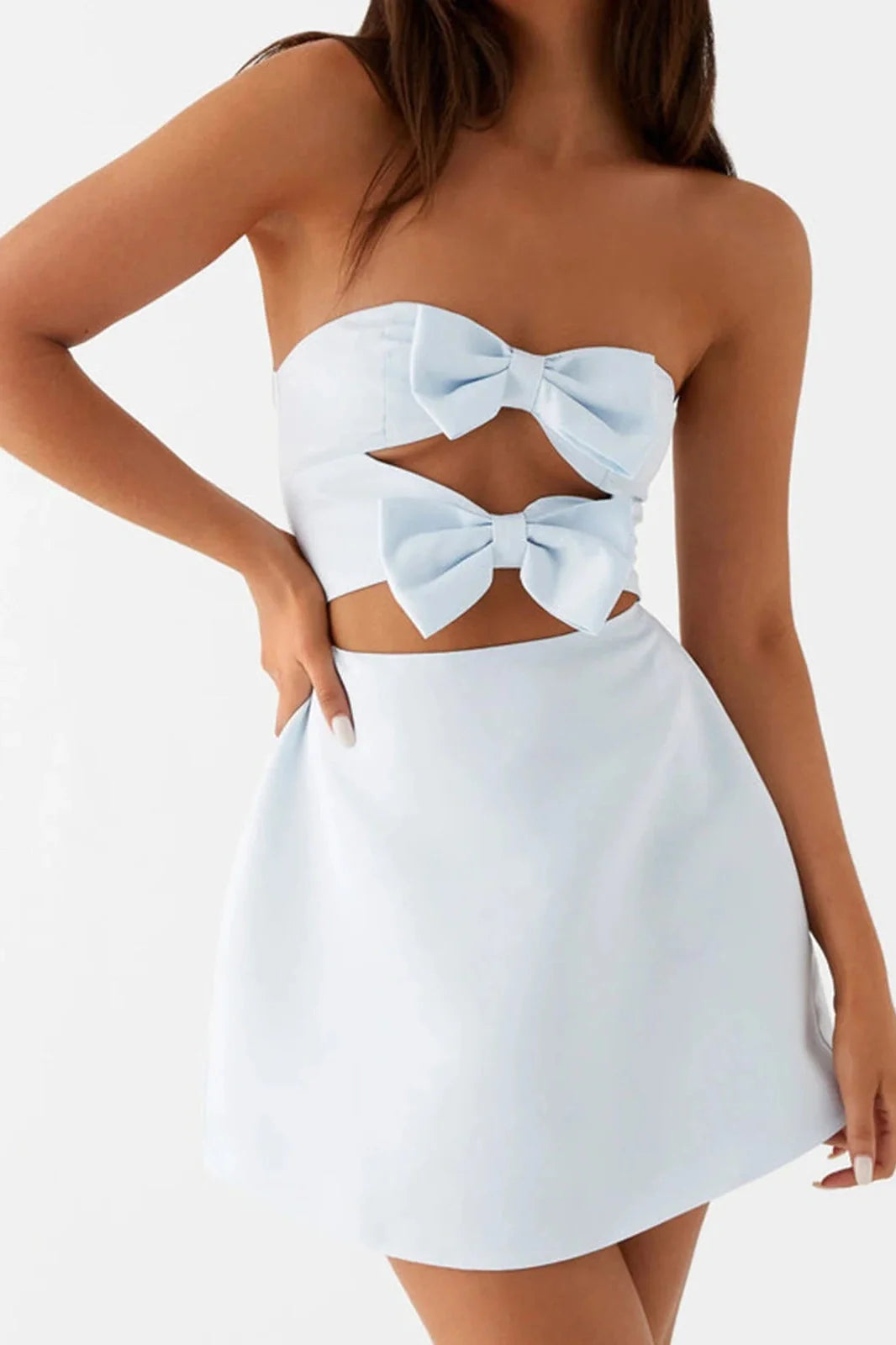 Strapless Backless Mini Dress