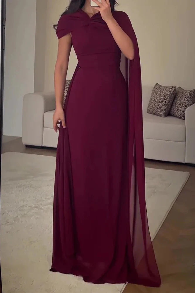 Elegant High Waist Slim Maxi Dress