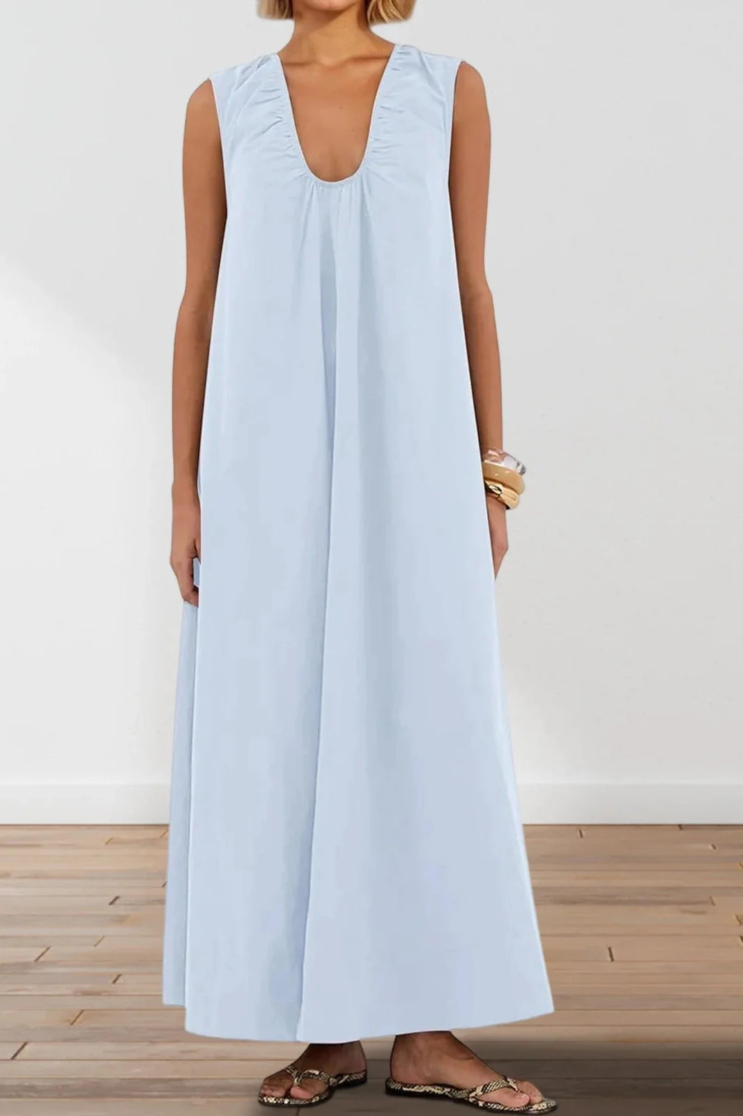 Elegant Sleeveless Loose Maxi Dress