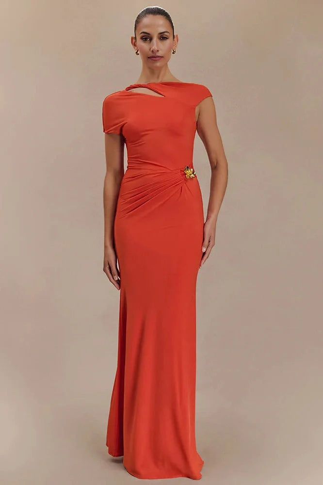 Hollow Out Sleeveless Backless Bodycon Maxi Dress