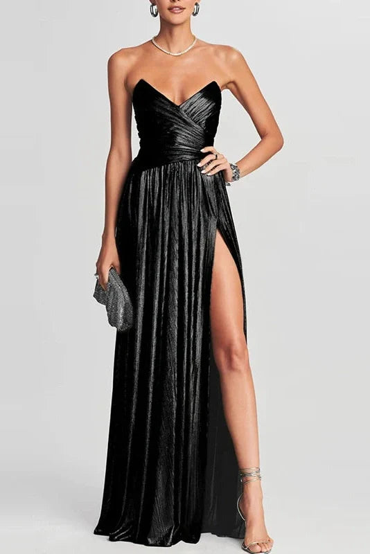 Elegant Off-Shoulder High Waist Slim Maxi Dress