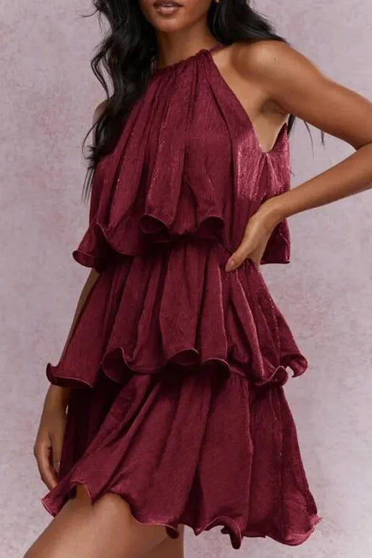 Hollow Out Loose A-Line Sleeveless Mini Dress